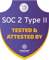 Prescient Security's attestation mark for SOC 2 Type II compliance.